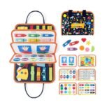 OEM Preschool Education Kids Travel Toys Soft Felt Busy Bag 3D Fabric Busy Box Baby Quiet Book for Toddlers